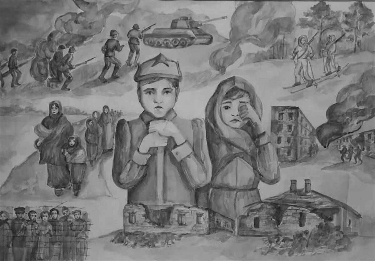 Трагические раскраски рисунки войны