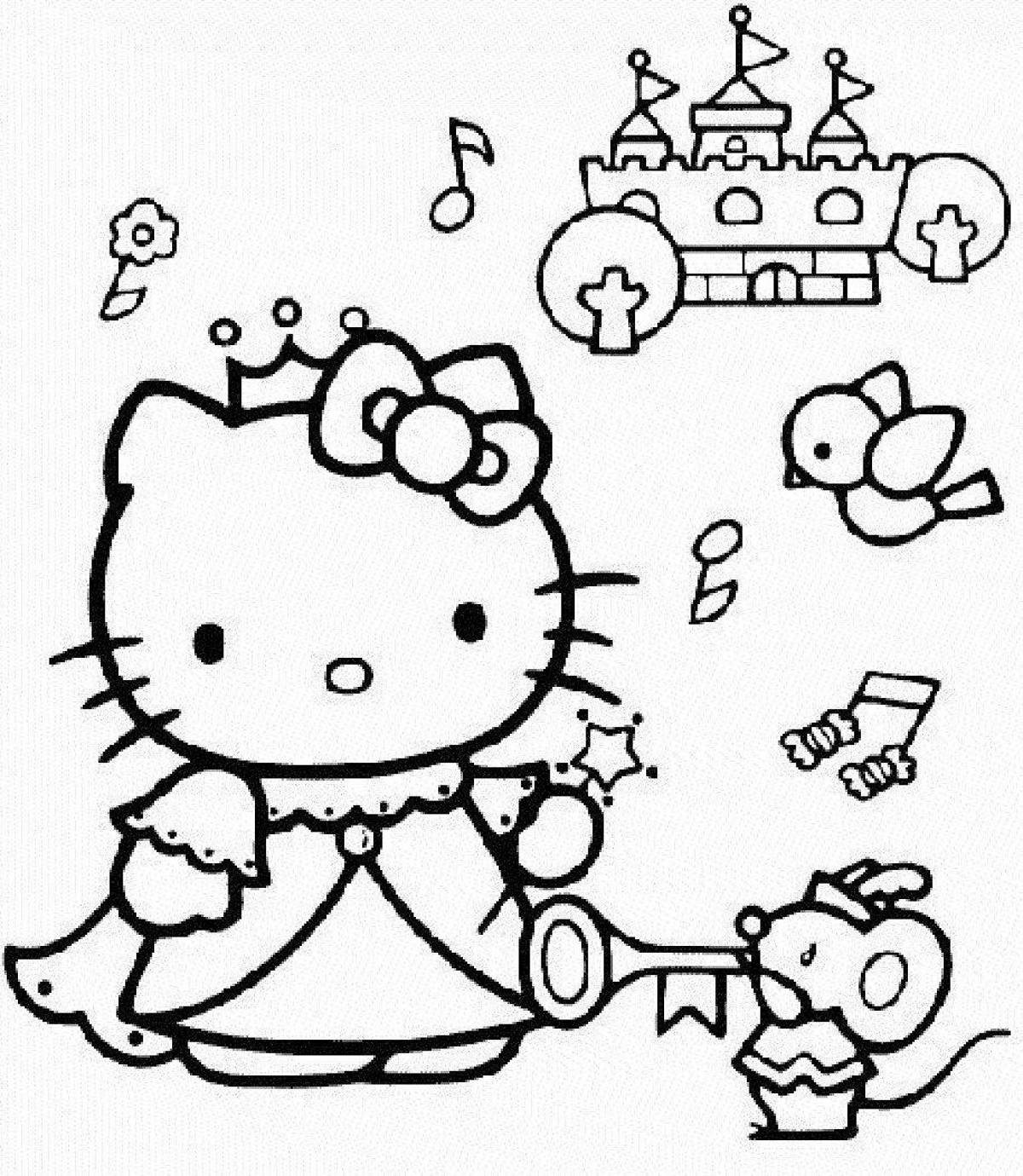 Charm hello kitty with a gun