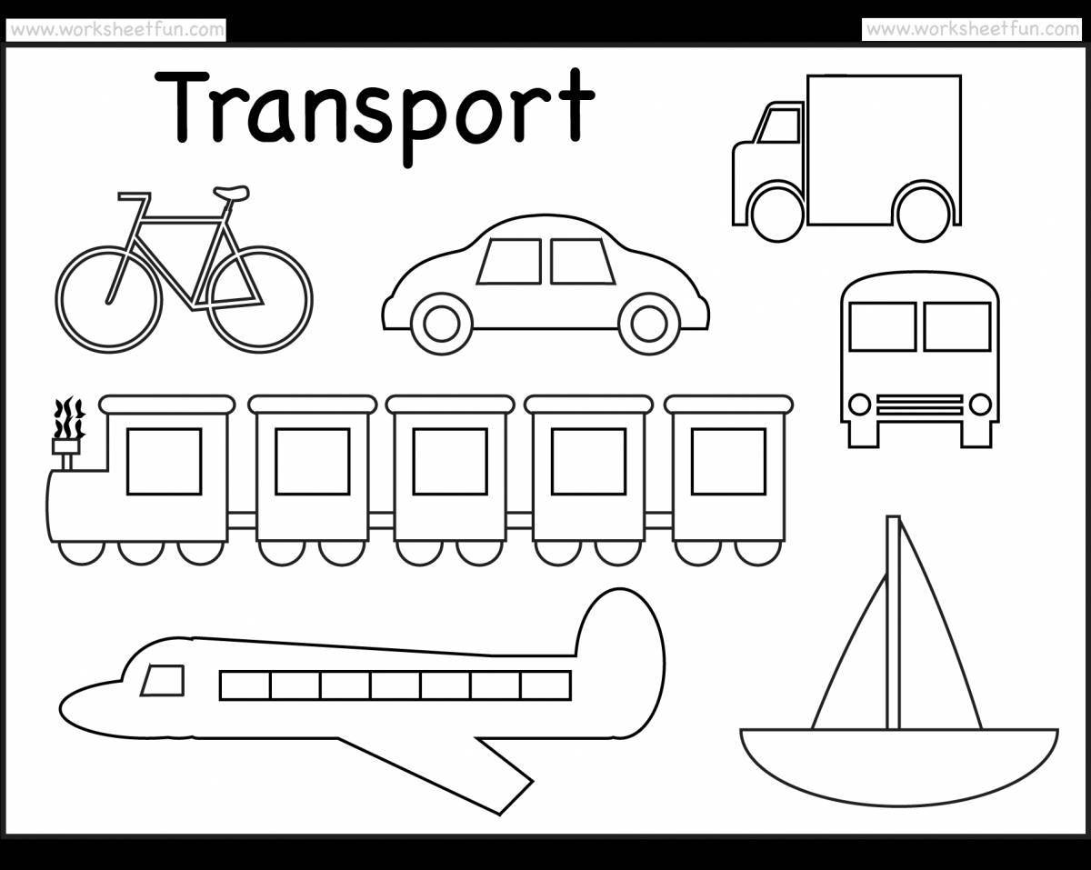 Glorious land transport coloring page