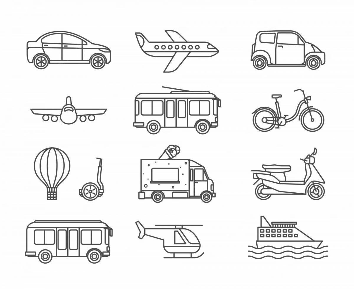 Amazing ground transportation coloring page
