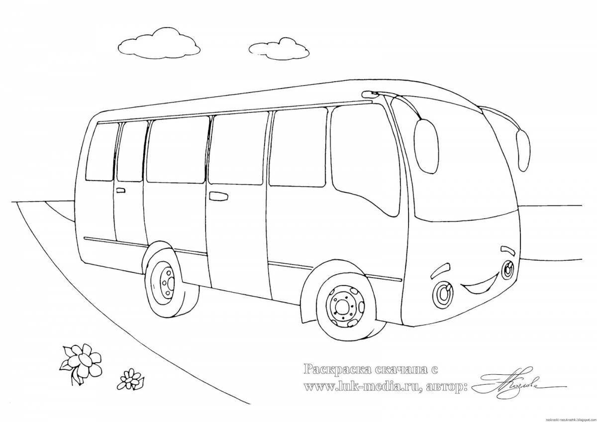 Adorable land transport coloring page