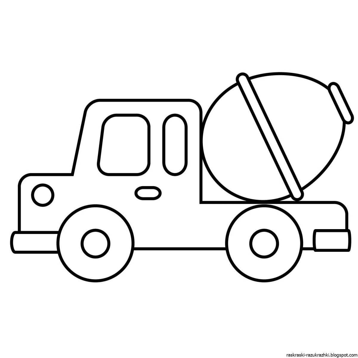 Glittering ground transportation coloring page