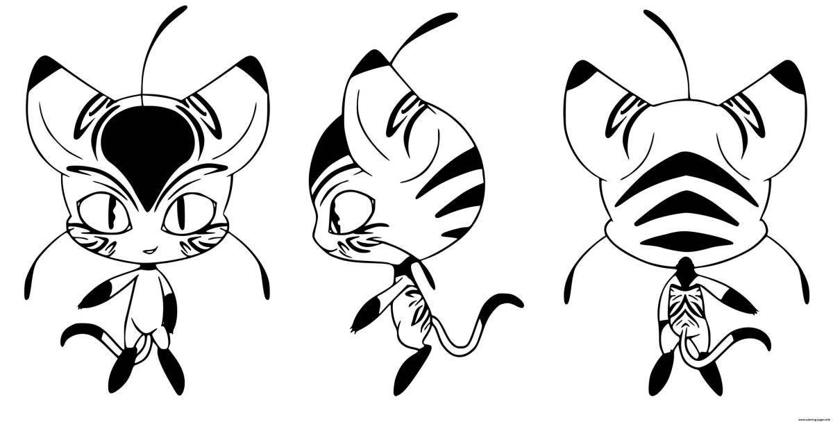 Photo Playful tiki from ladybug coloring book