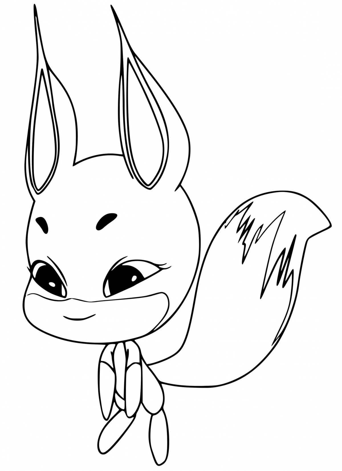 Photo Adorable tiki from ladybug coloring book