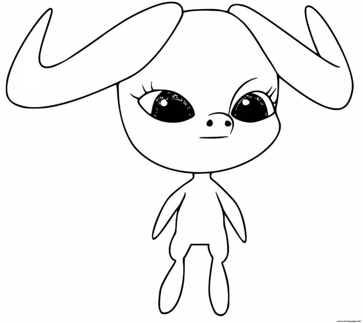 Photo Quaint tiki from ladybug coloring book