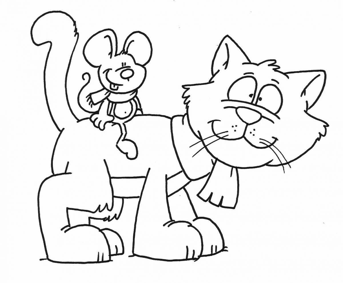 Radiant coloring page of cat breeds with names