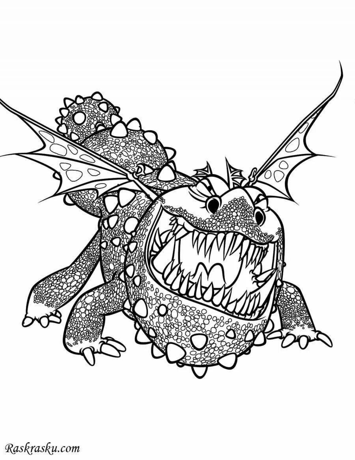 Coloring page charming cauldron how to train your dragon
