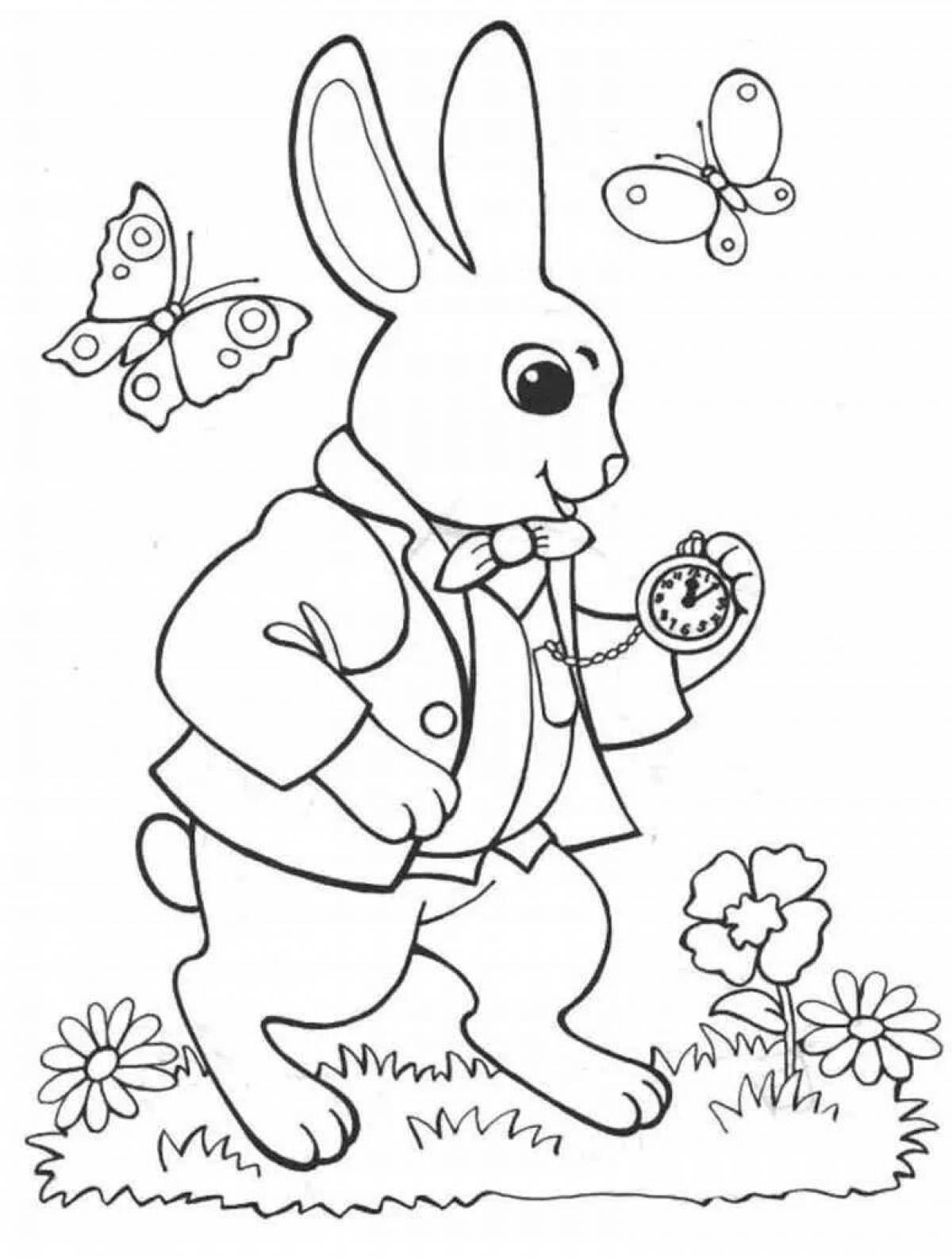 Witty coloring pages for bunny girls
