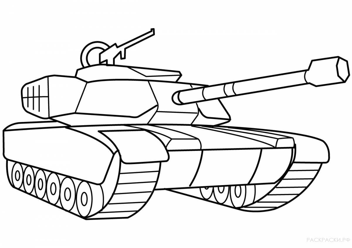 Military vehicle coloring page