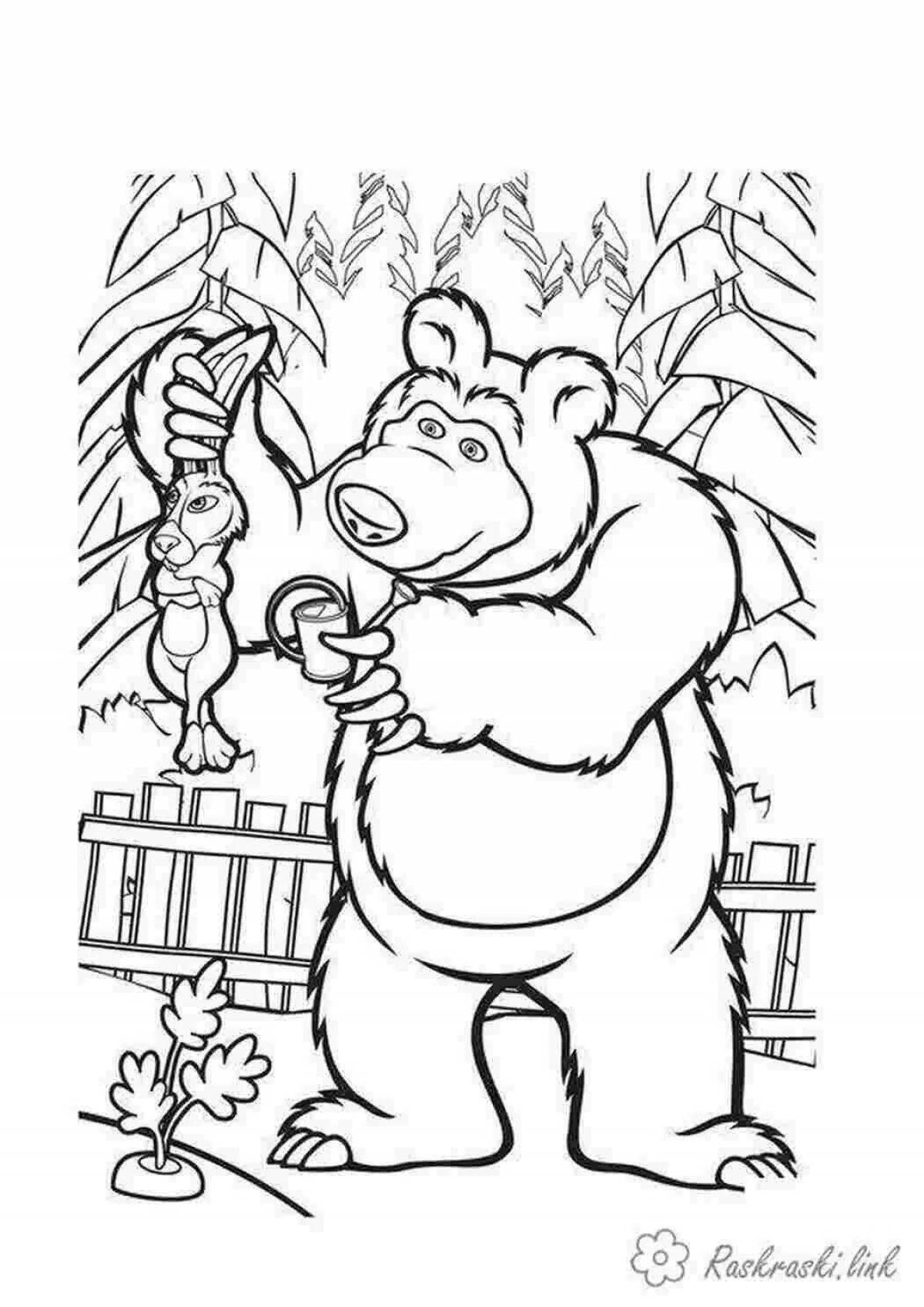 Animated coloring masha and the bear