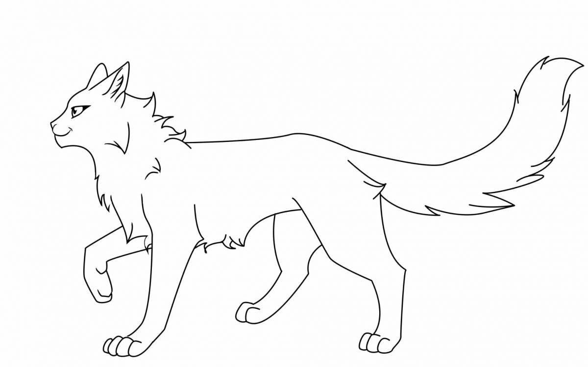 Regal blue star cats warriors coloring page