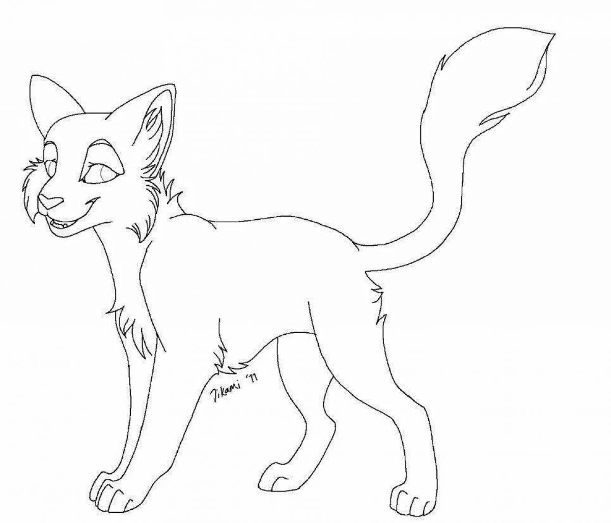 Splendorous blue star cats warriors coloring page