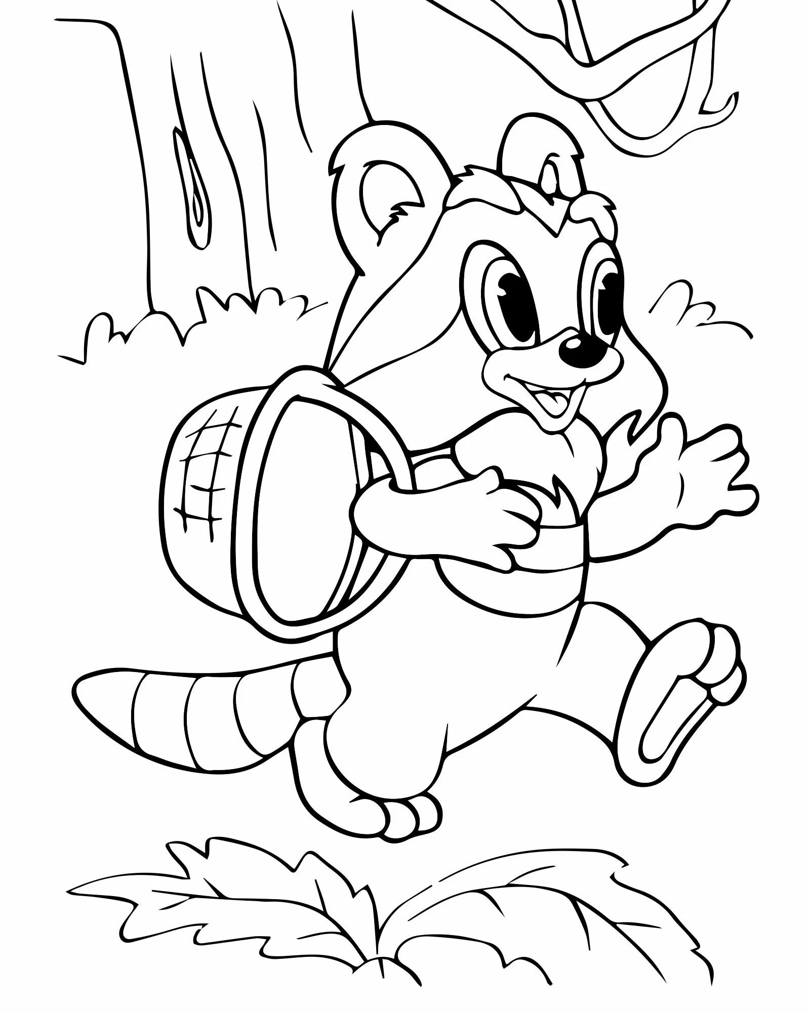 Baby cartoon raccoon #7