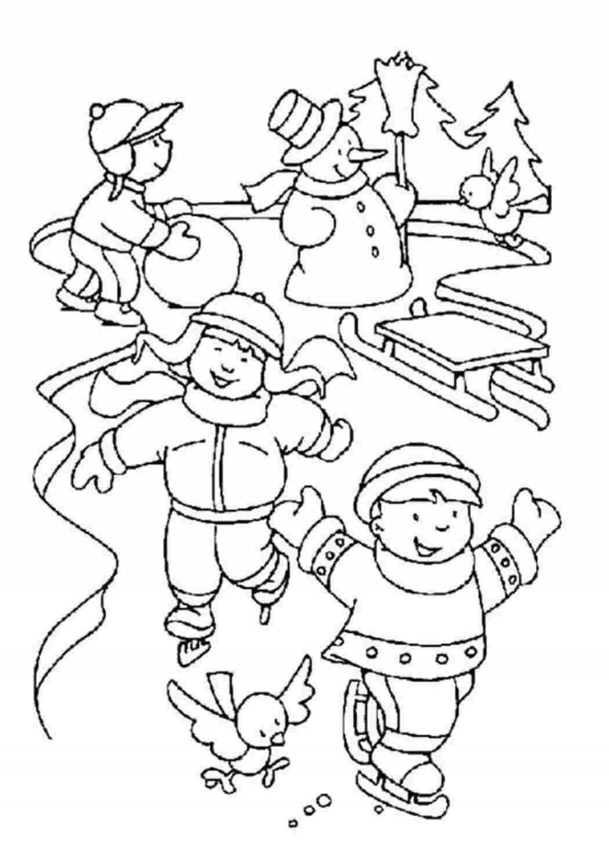 Сказочная раскраска winter fun junior group