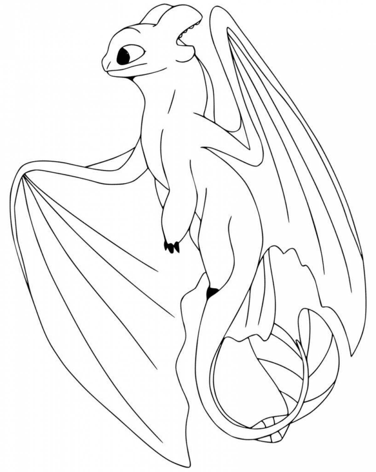 Gorgeous night fury coloring page
