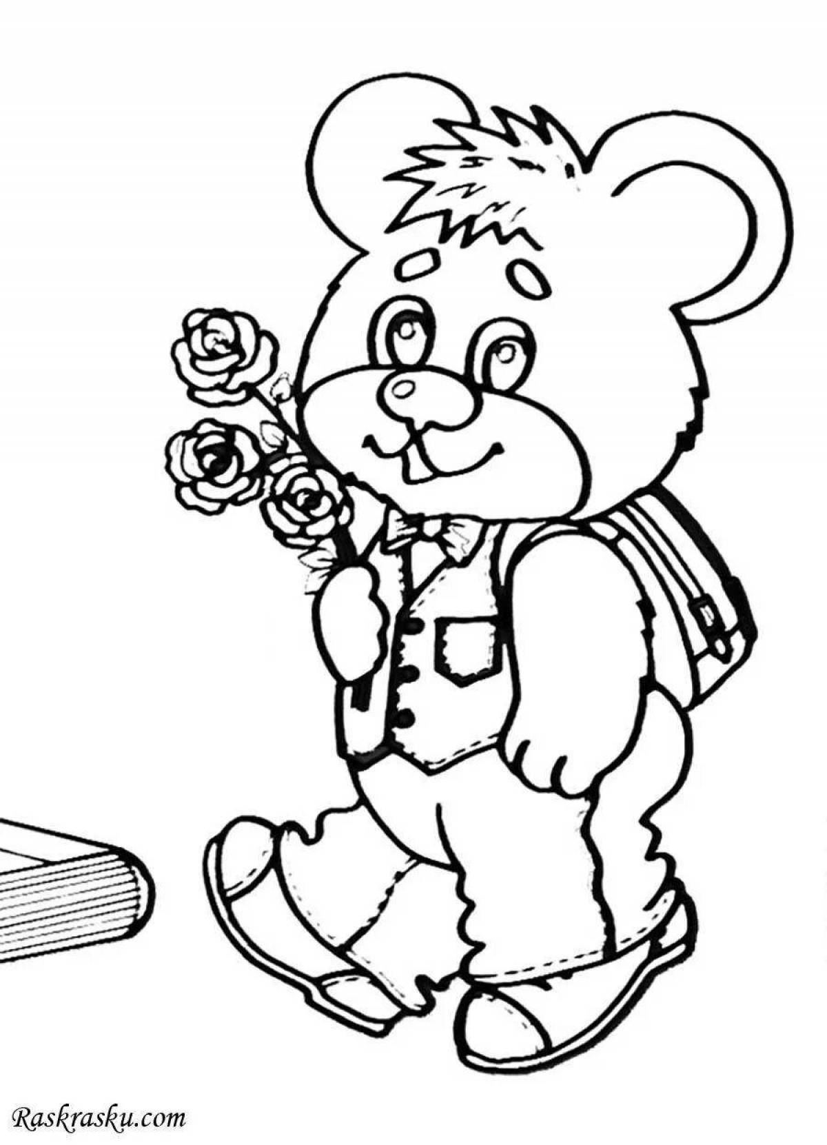 Coloring page glorious first grader september 1st