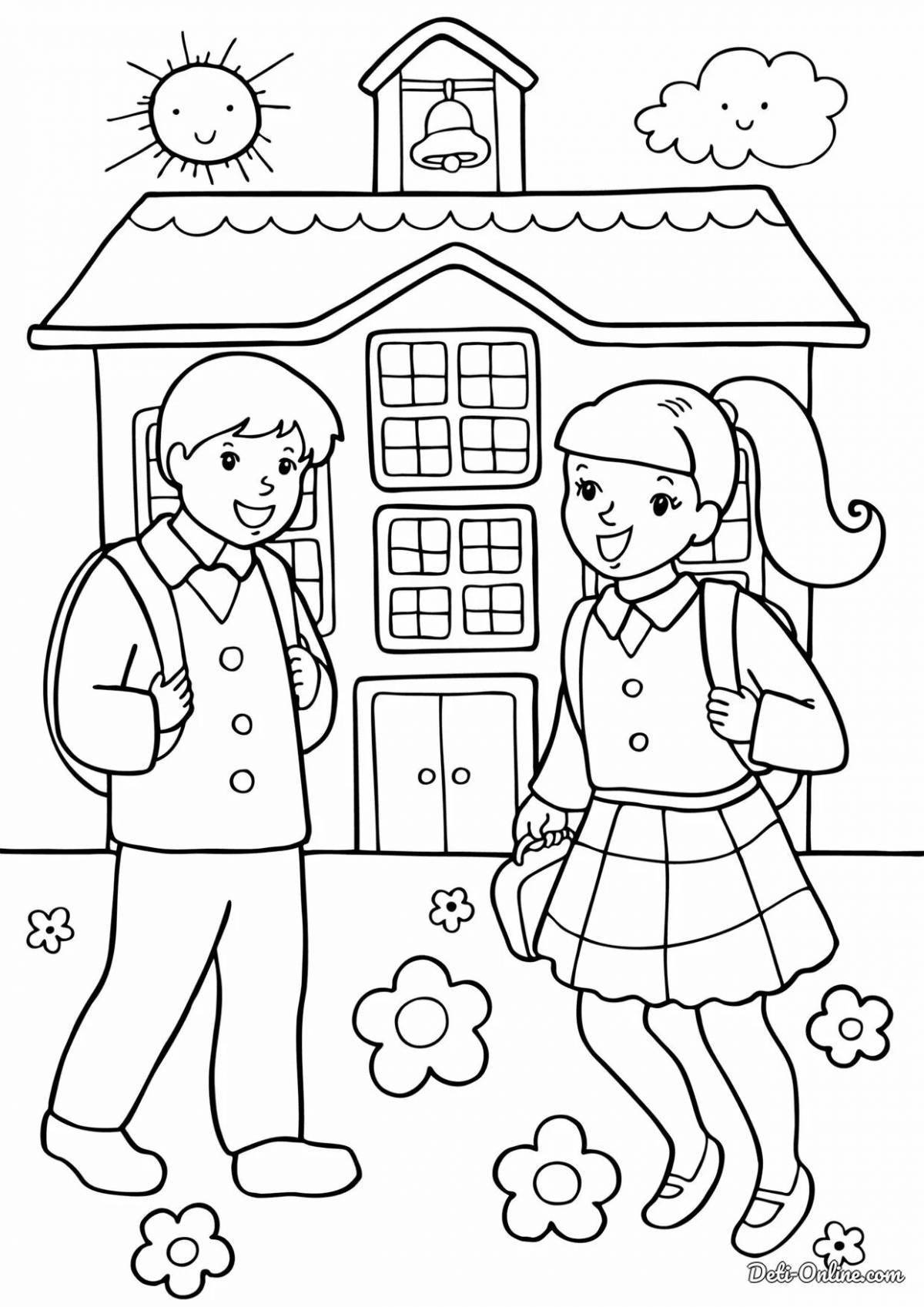 Color 1st grade September 1 coloring book