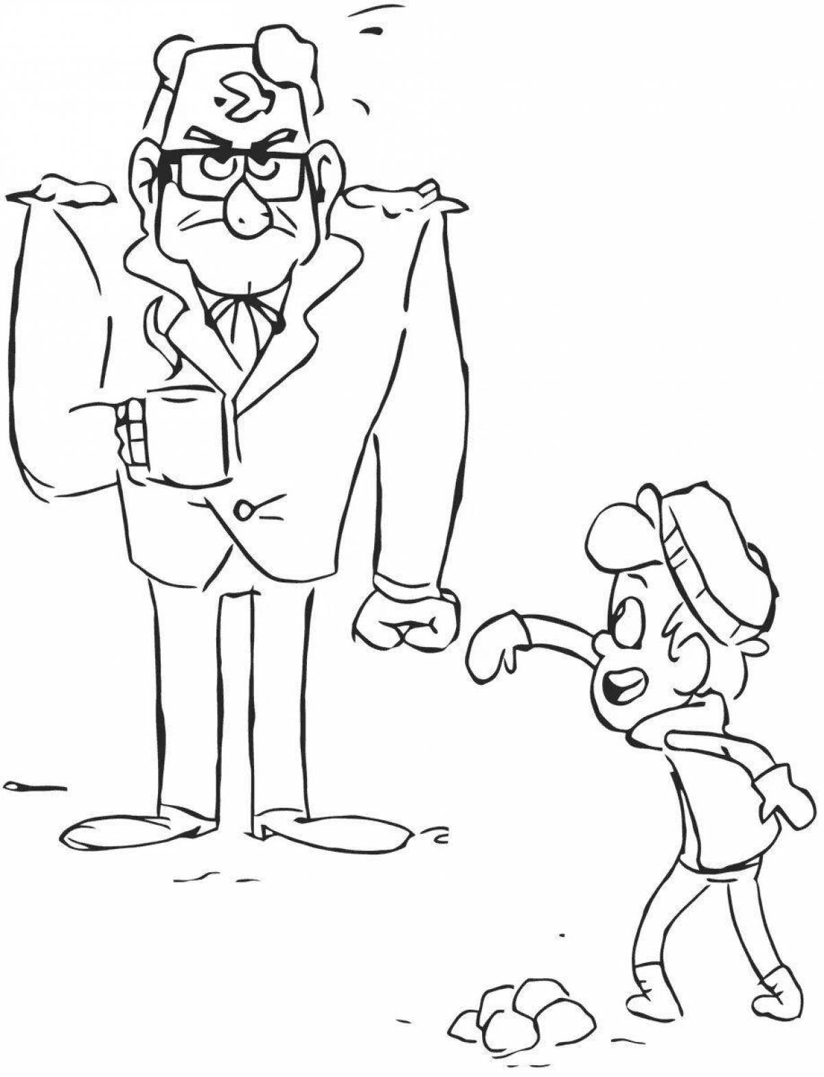 Gravity falls uncle stan's exciting coloring book