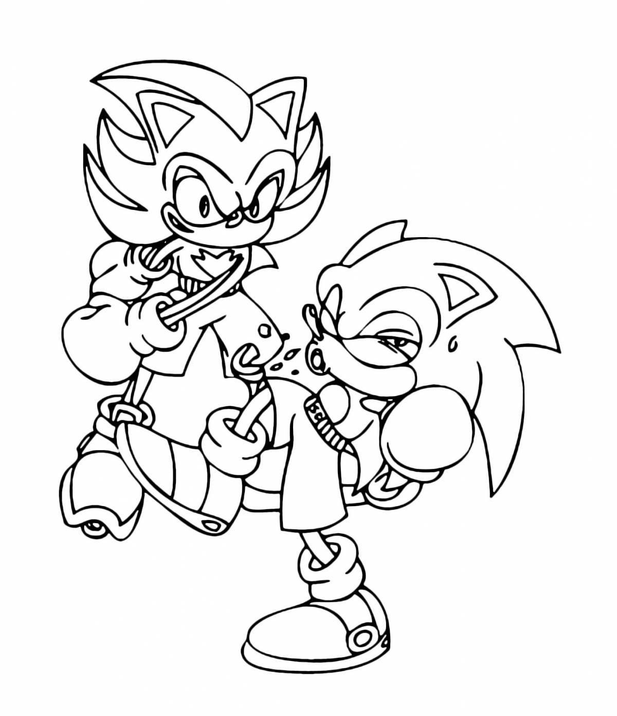 Sonic silver and shadow bright coloring