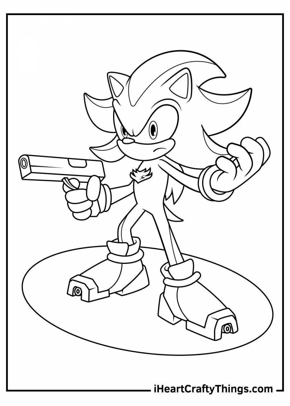 Dazzling coloring sonic silver and shadow