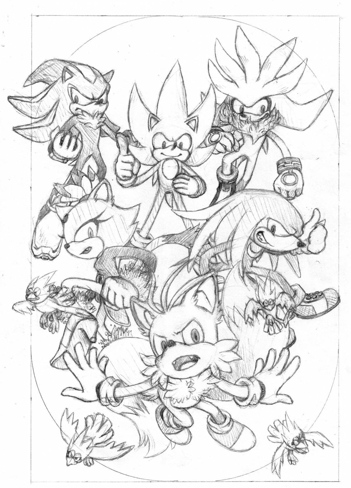 Fun coloring sonic silver and shadow