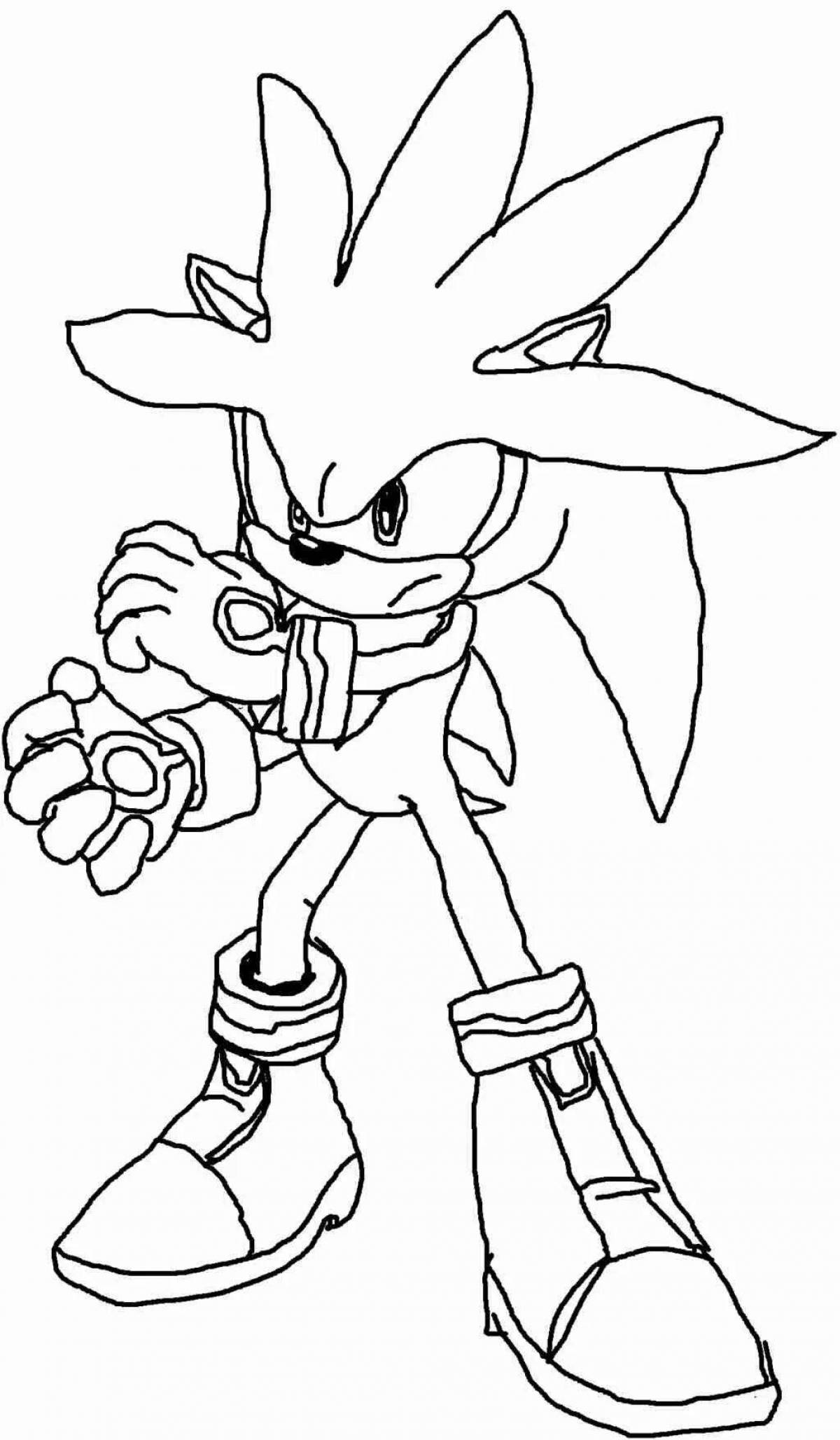 Sweet coloring sonic silver and shadow