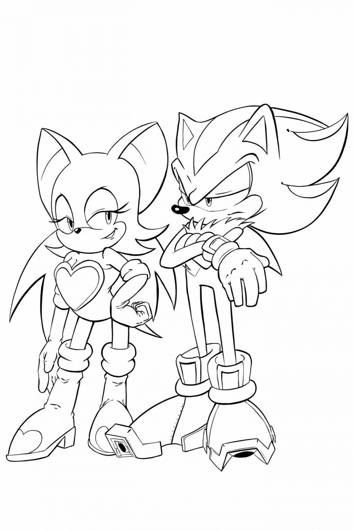 Sonic silver and shadow live coloring