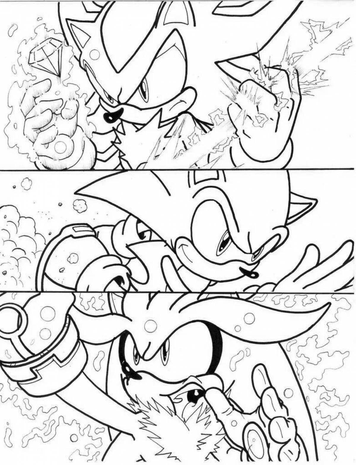 Complex coloring sonic silver and shadow