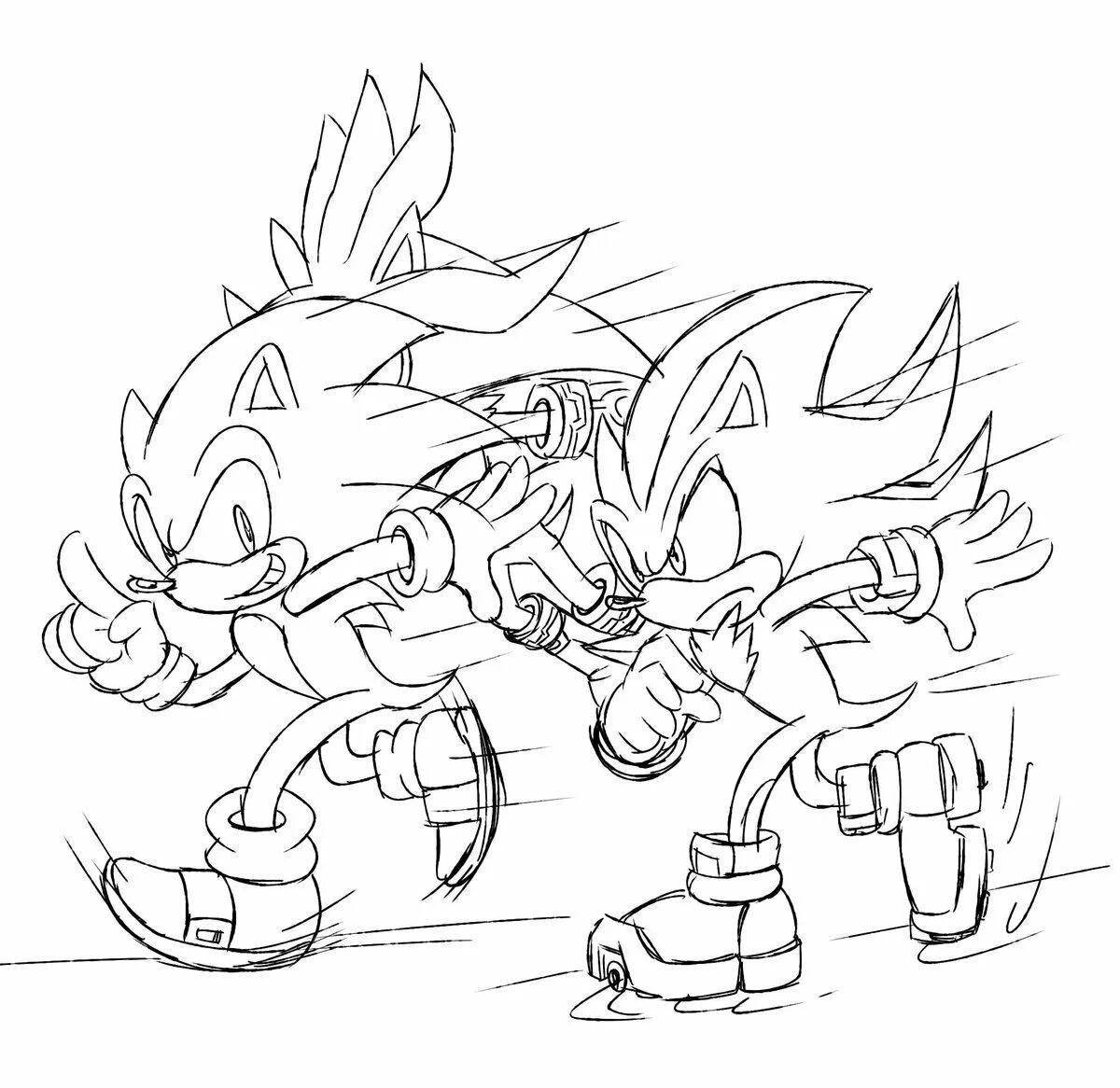 Exquisite sonic silver and shadow coloring