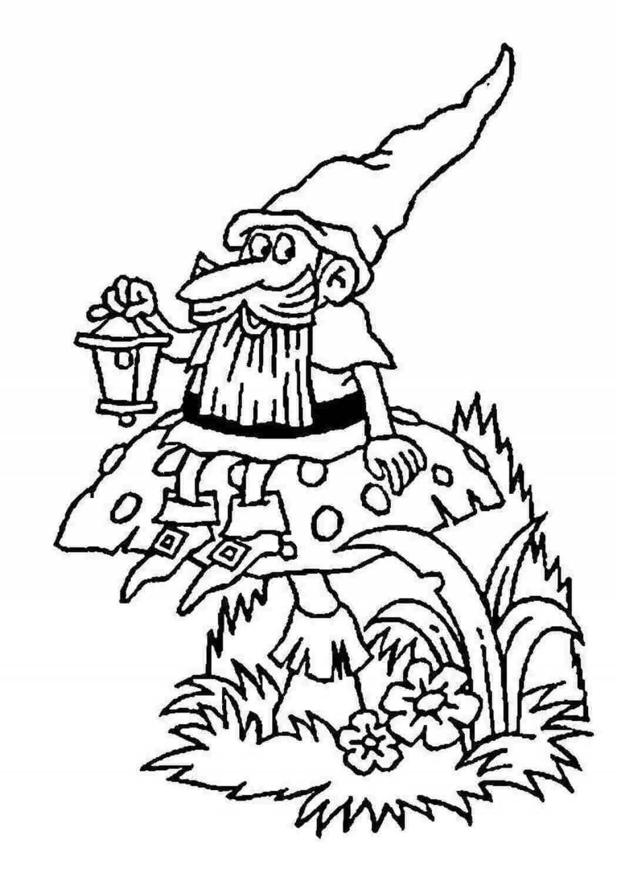 Bright goblin coloring book for babies