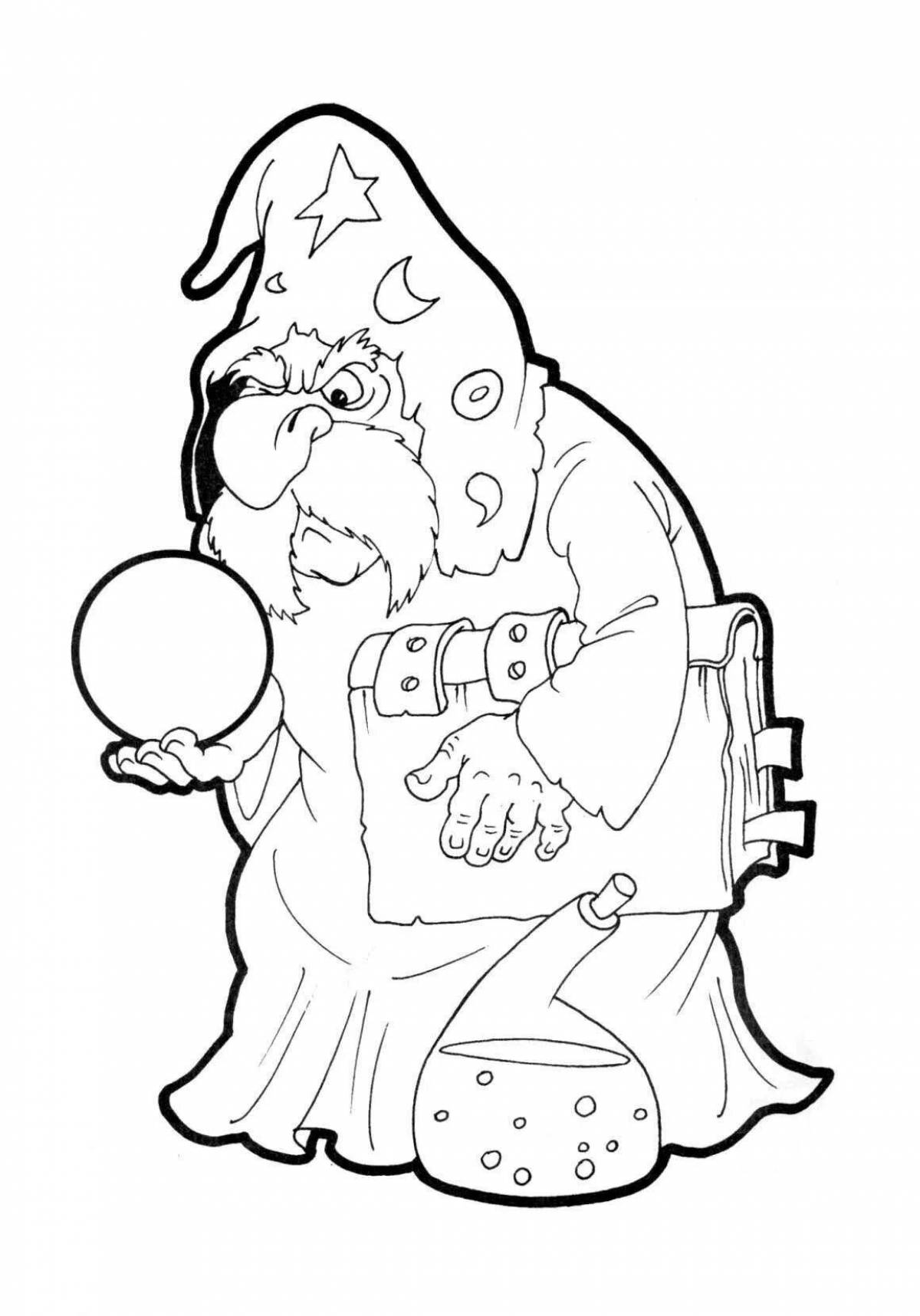 Animated goblins coloring page for preschoolers