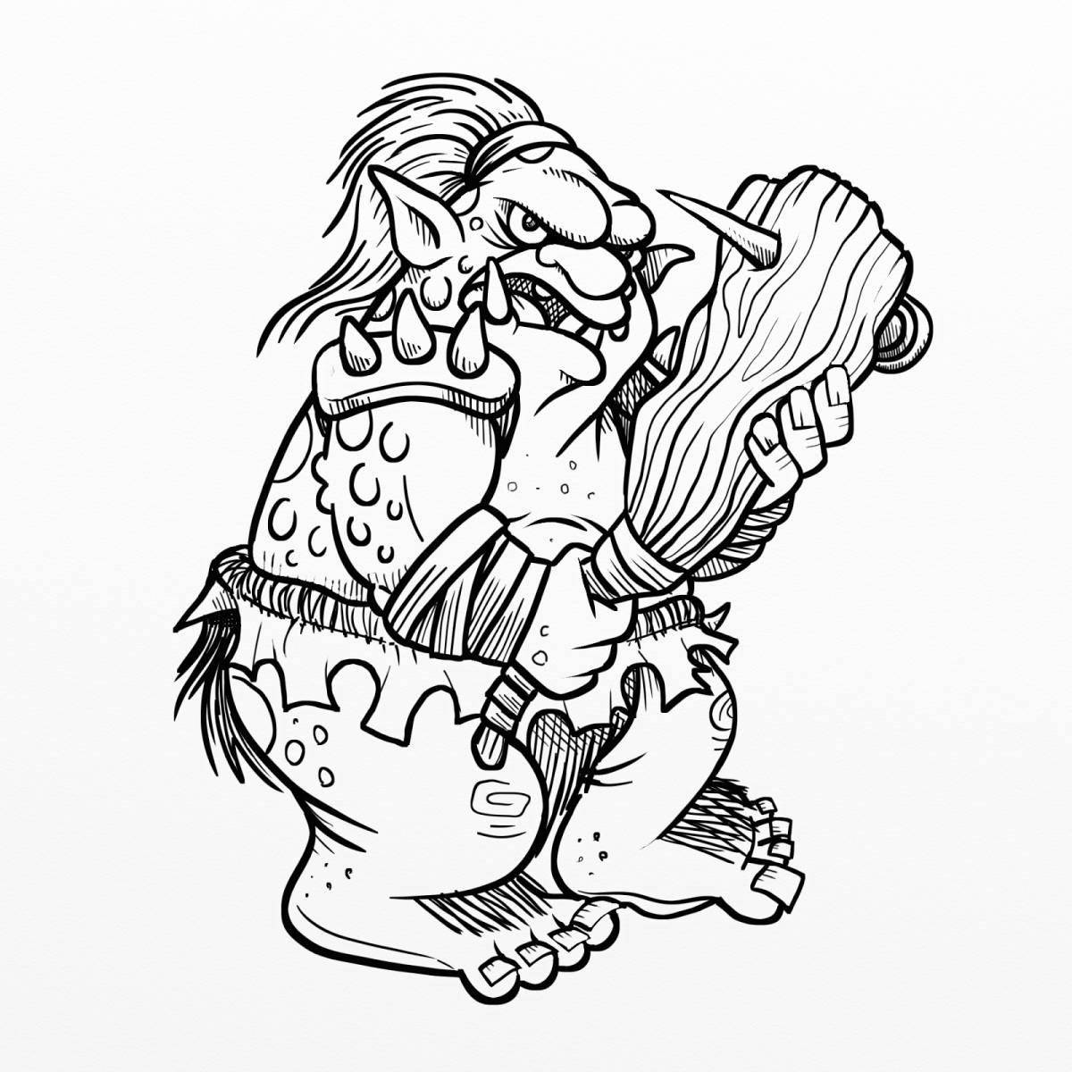 Junior Goblin Animated Coloring Page