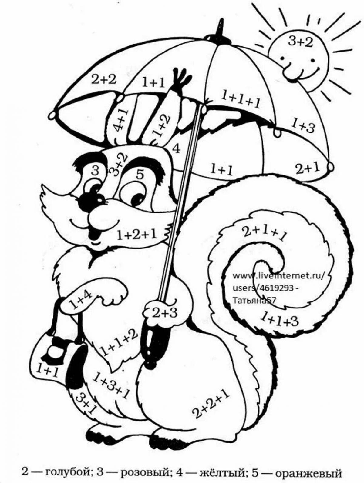 Fun coloring math within 10