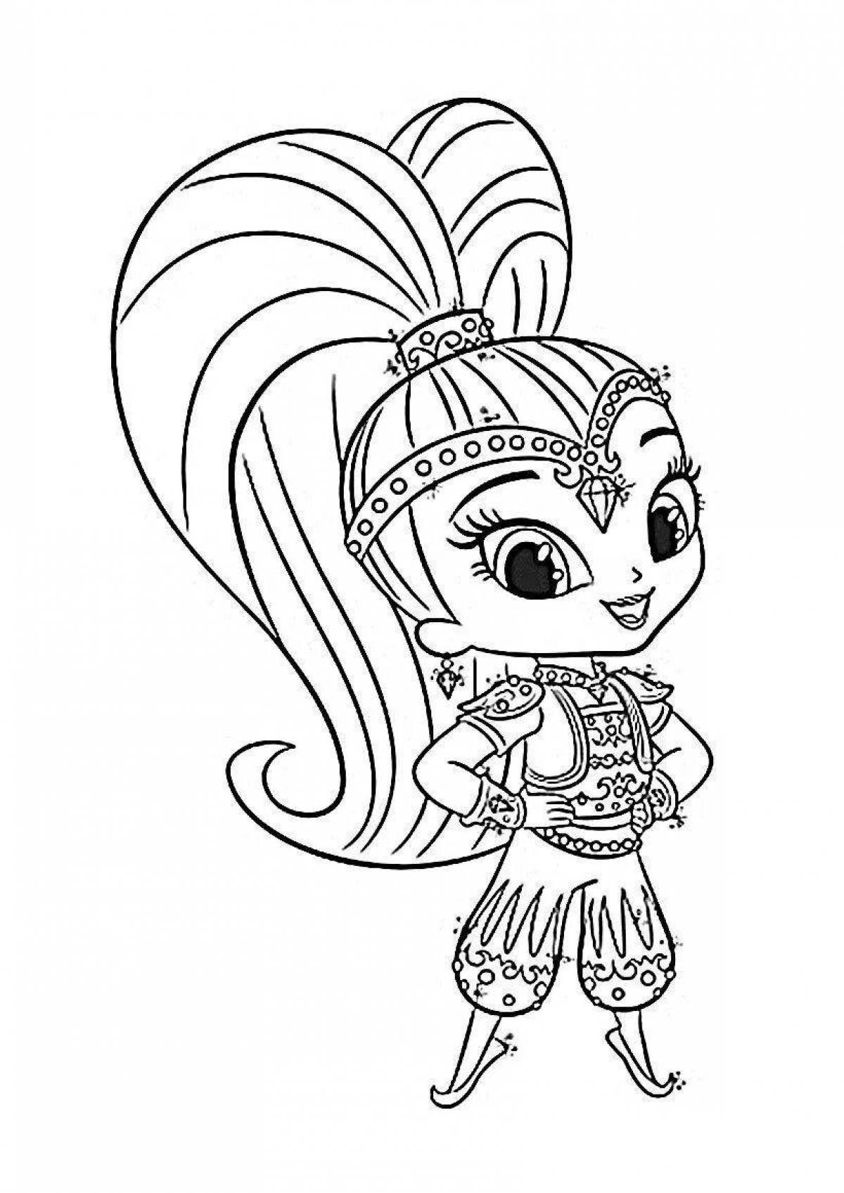 Shimmer and shine coloring book for girls