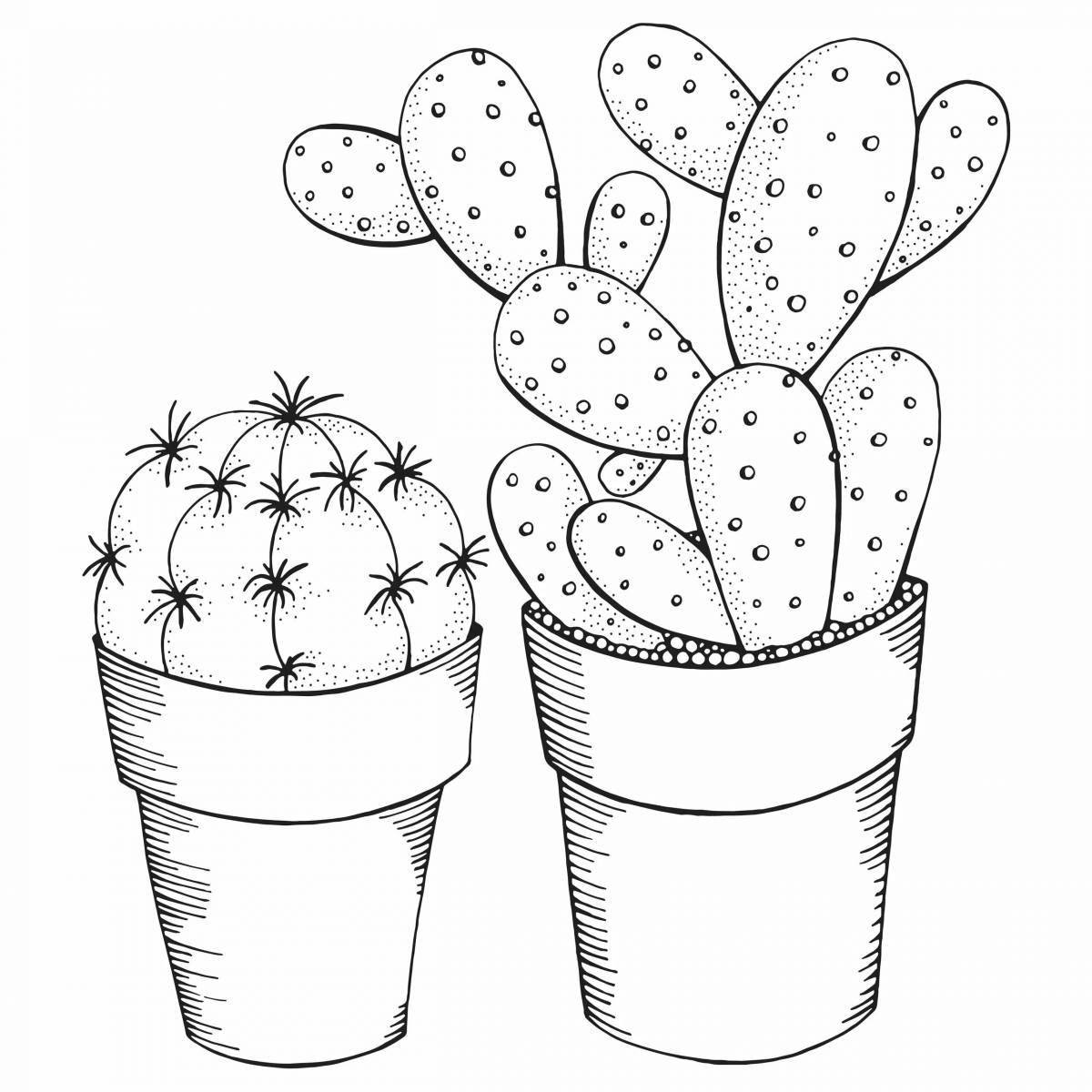 Radiant coloring page indoor plants