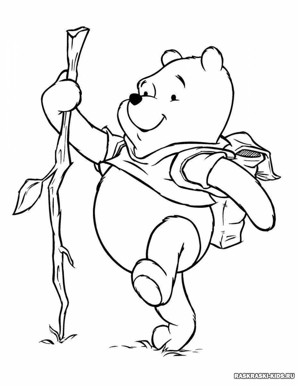 Coloring page funny winnie the pooh and his friends