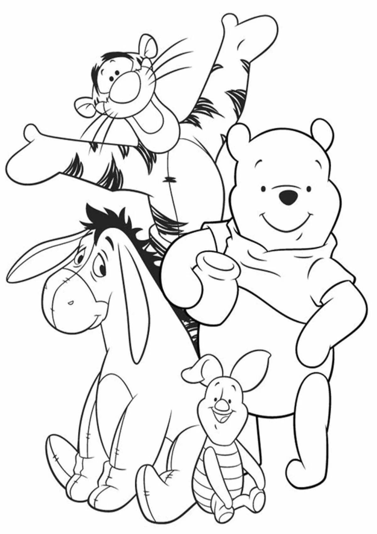 Coloring Winnie the Pooh and his friends