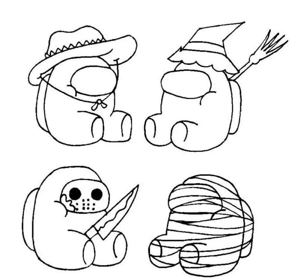 Coloring page vibrant amongas