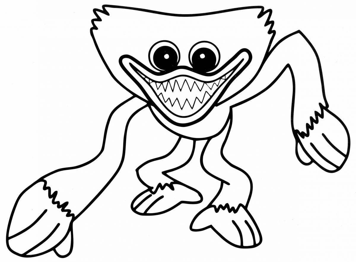 Photo Gorgeous coloring of huggy waggi and kisi misi