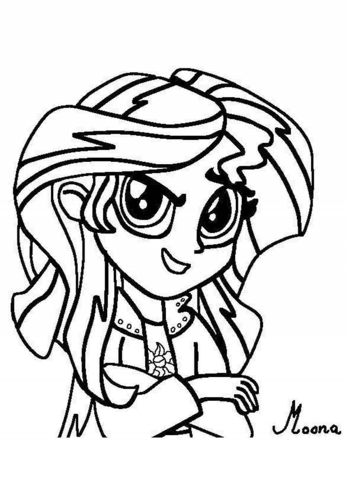 My little pony sunset shimmer coloring page