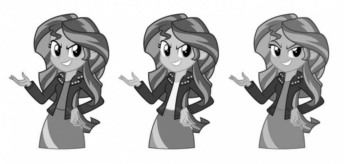 Coloring my little pony sunset shimmer