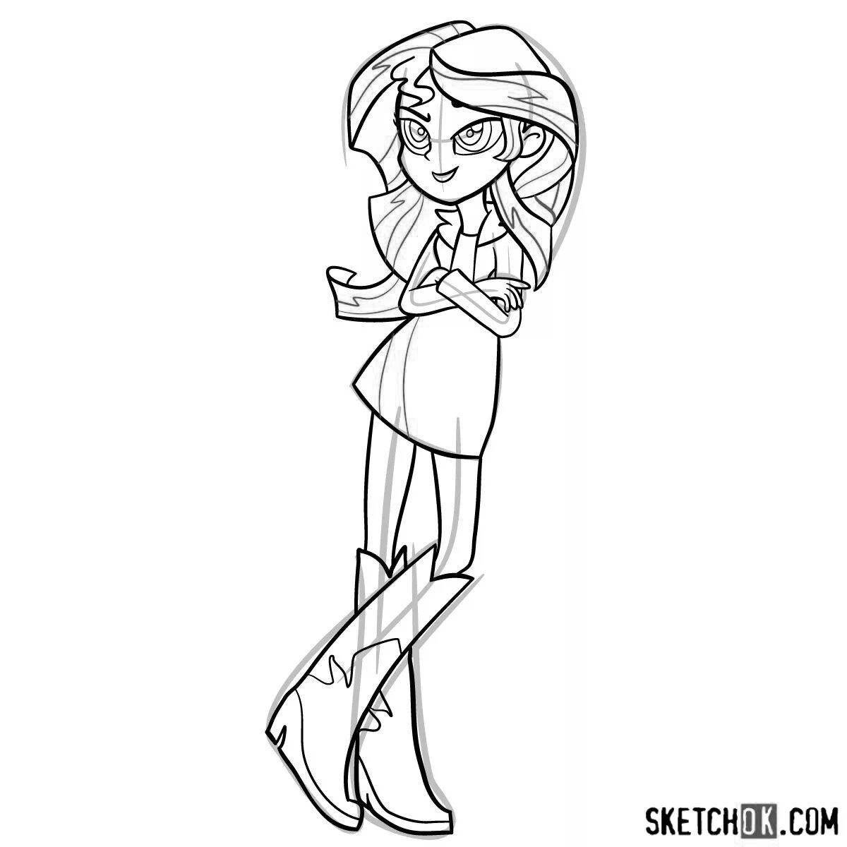 Playful coloring my little pony sunset shimmer