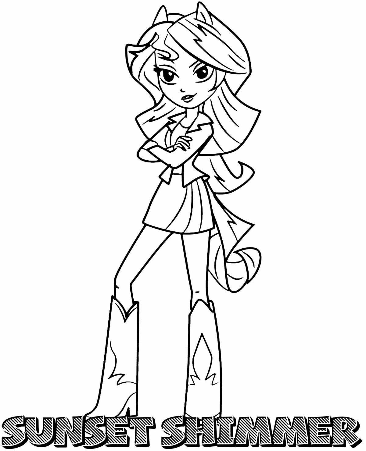 Blissful coloring my little pony sunset shimmer