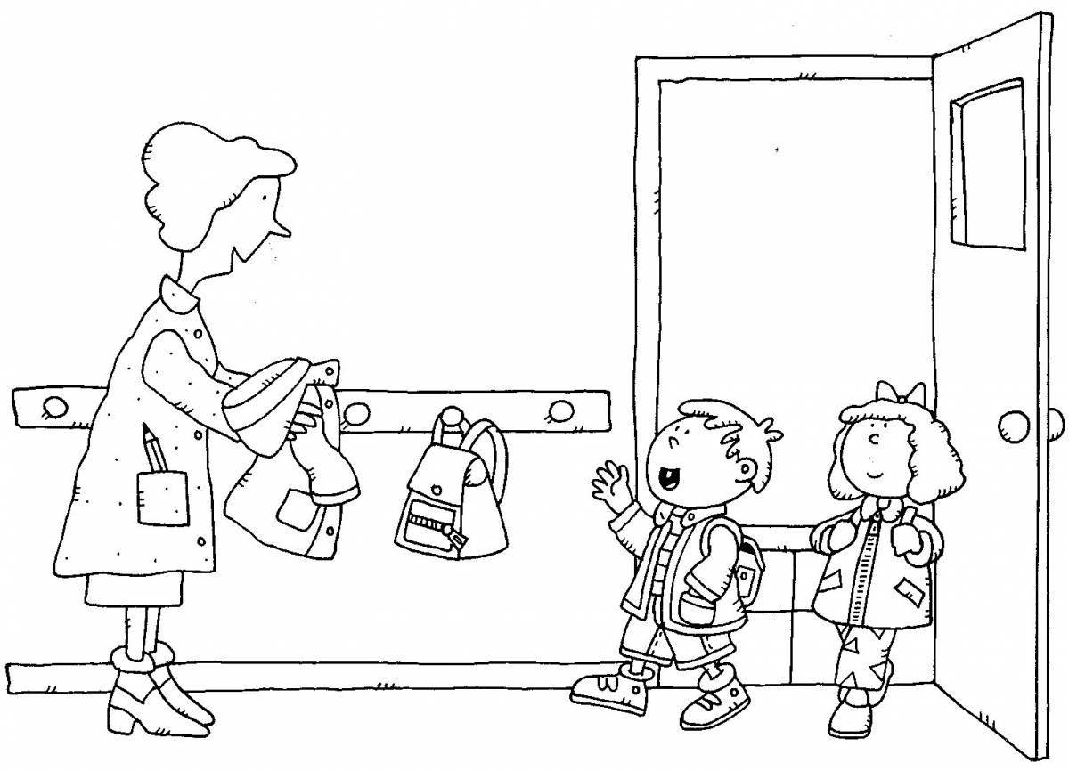 Bright rules of conduct in kindergarten