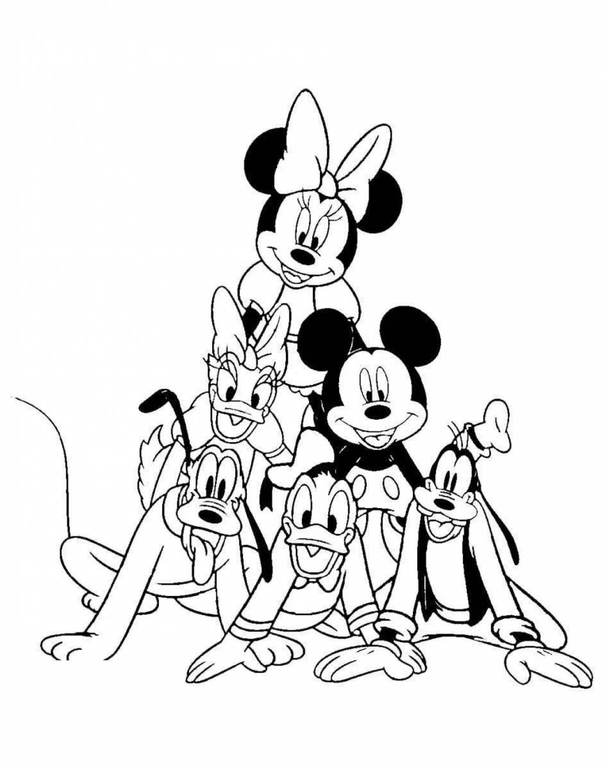 Glittering Huey, Dewey and Louie coloring page