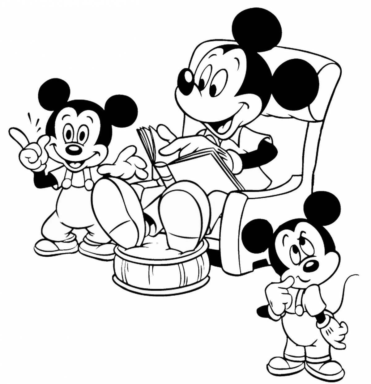 Animated coloring mortimer mouse