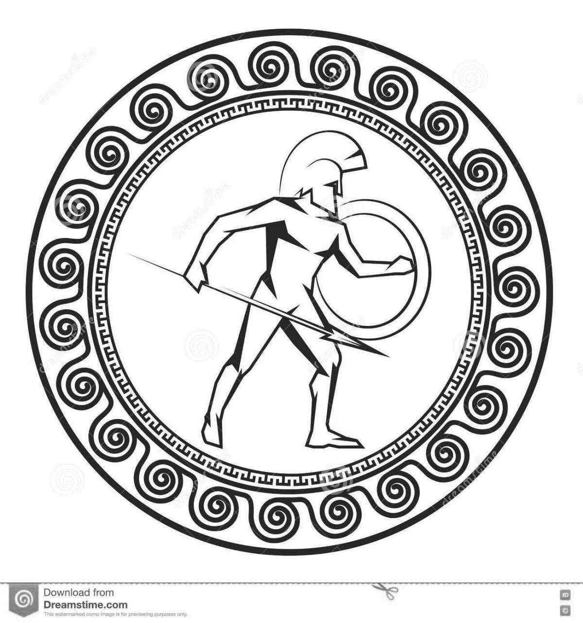 Large coloring book of ancient greece olympic games