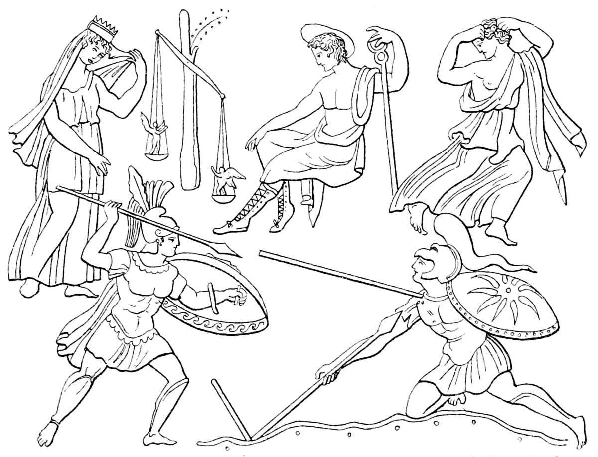 Блестящая раскраска олимпийских игр в древней греции