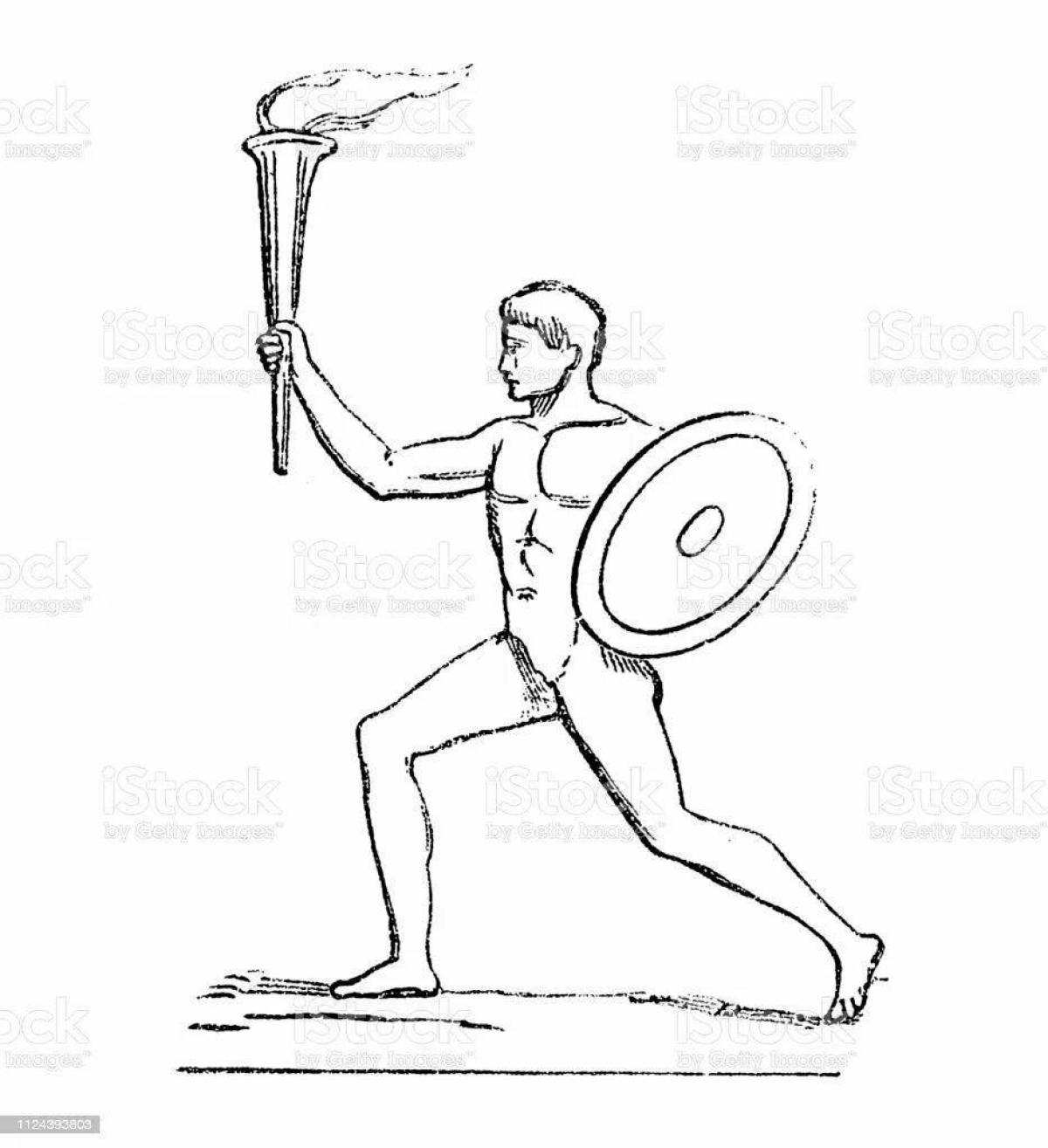 Элегантная раскраска олимпийских игр в древней греции