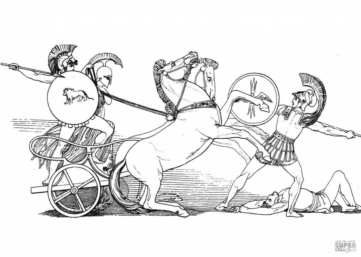 Photo Shining coloring of the Olympic Games in ancient Greece